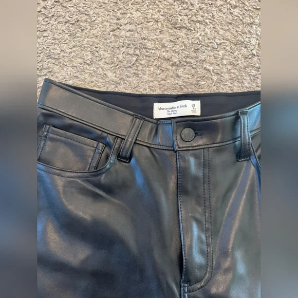 Abercrombie & Fitch High Rise Faux Leather Pants - Picture 3 of 5